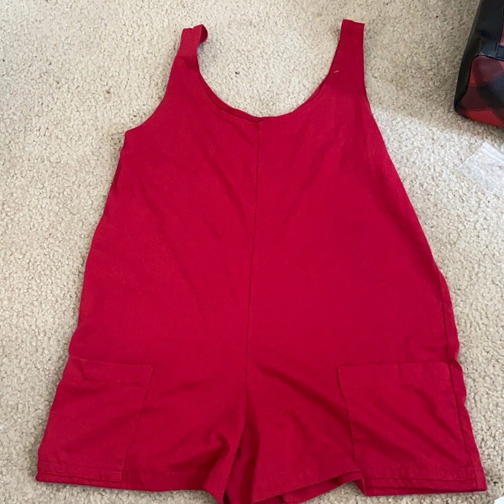 vintage red playsuit